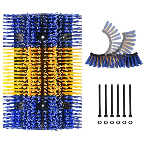 Livestock Scratching Brush, Upgraded Large Cattle Scratcher with 6 Screws, Horse Brushes for Grooming, Relieve Itching on the Back of Livestock, Cattle Supplies for Horse, Goat, Cow, Pig (XL Brush) - size: 1-PACK