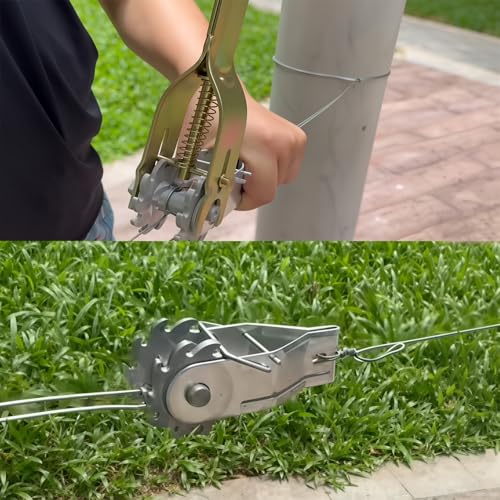 Electric Fence Wire Strainer, Heavy Duty Inline Wire Tensioner, Wire Ratchet Tensioner for Electric Fence, Farm Fence (20 pcs Wire Tensioner + Handle) - style: 20 pcs + Handle