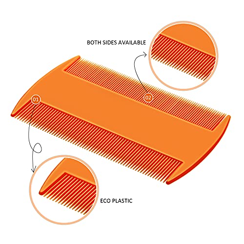 Boao 6 Pack Flea Comb Pet,White, Yellow, Green, Purple, Orange, Dark Blue | Stainless Steel Rounded Teeth, Double Sided Design, Lice Remover, Tear Stain Tool, Dematting Brush for Cats Dogs Grooming - color: White, Yellow, Green, Purple, Orange, Dark Blue