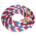Mustang Poly Lead Rope 9ft. with Bolt Snap - color: Red/White/Blue