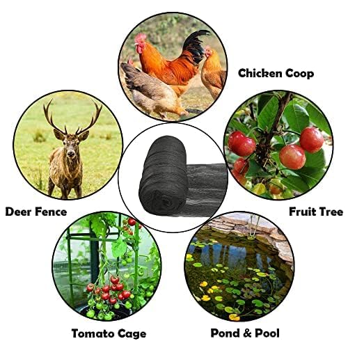Bird Netting 15x20 Ft, 1/2In Mesh Garden Bird Netting, Fruit Tree Netting | Heavy Duty Woven Mesh Garden Netting, Pest Barrier for Plants & Blueberry, Animal Mesh Fence Against Birds, Deer, Poultry - size: 15x20ft-1/2in mesh