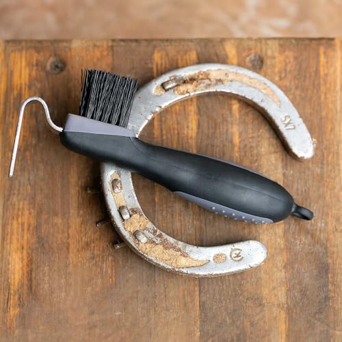 HORZE Soft Grip Hoof Pick - Black - One Size - color: Black
