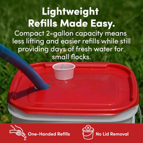 RentACoop Chick2Chicken 10lb Feeder & 2 Gallon Waterer Set - size: Set with Nipples and Auto-Refill Cups