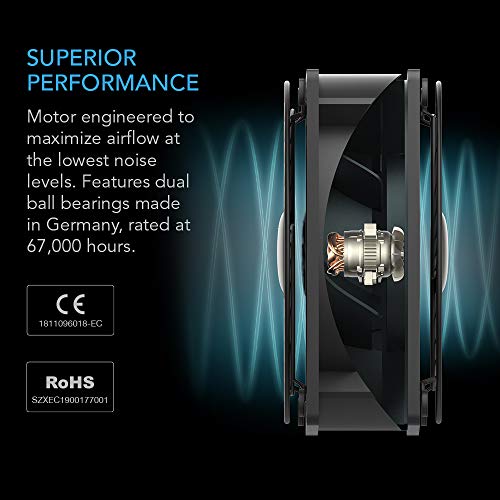 AC Infinity AXIAL 9238, Muffin Fan, 120V AC 92mm x 38mm | High Speed, UL-Certified for DIY Cooling Ventilation Exhaust Projects - size: Single 92 x 92 x 38 mm, High Speed