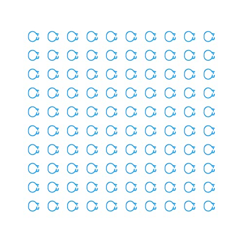 Zerodis 100PCS 8mm Leg Rings, Plastic Identification Bands for Pigeons, with Reusable Easy to Install for Poultry Dove Marking (Light Blue) - color: Light Blue