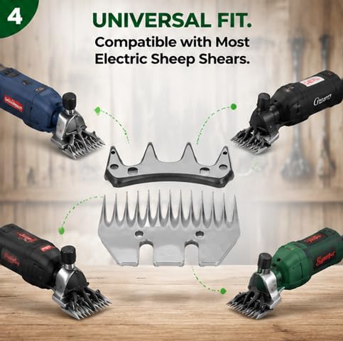 Sheep Shears Blade High Carbon Steel Straight 13 Tooth Electric Wool Cutter Goat Clipper Scissor Blade Replacement
