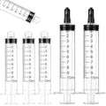 60 Pack 10ml Luer Lock Syringe without Needle - 10cc Plastic Syringes for Liquid, Individually Sterile Sealed with Cap, for Colostrum Collection, Oral, Pet Feeding, Glue, Oils - size: 10ML