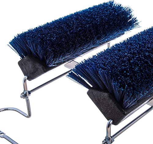 SPARTA 4042414 Spectrum Plastic Shoe Brush, Boot Brush, Shoe Polish Brush With Non-Absorbent For Cleaning, 16.5 X 14.75 X 7 Inches, Blue | Spectrum, Polypropylene Bristles, Chrome Steel Frame, 16 x 8.625 Inch Mounting Holes, FDA-Compliant Materials - colo