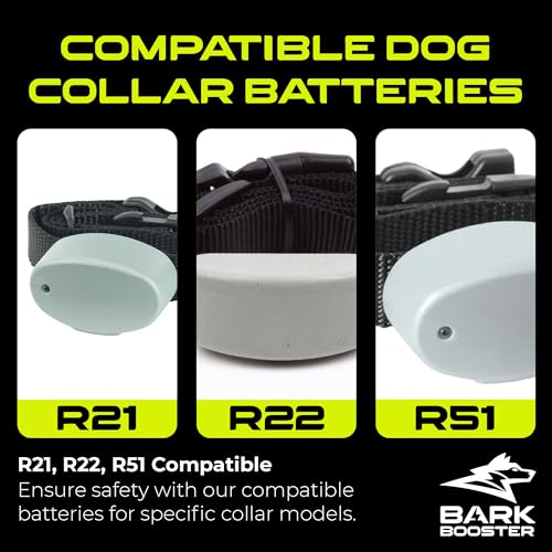 Dog Collar Batteries - Compatible with Invisible Fence Collar Batteries, Replacement Battery for R21, R22, and R51 Dog Receiver Collars (6-Pack) - size: 6-Pack