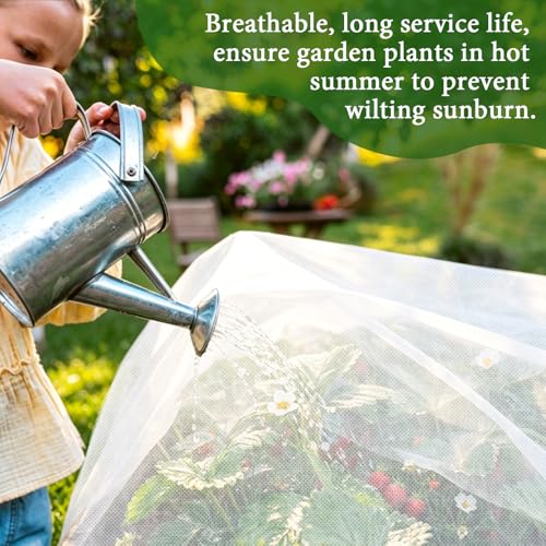 MUDEREK 2 Pack Garden Sun Shade Cloth for Raised Beds 6.5x10ft White | Plant Shade Cloth Non-Woven Garden Sunshade Cloth for Vegetables Sun Shade Cloths for Raised Bed to Protect Plants - size: 6.5x10ft/2PC