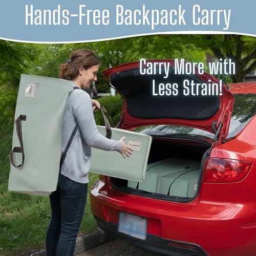 VENO 2 Pack Heavy Duty Moving Bags with Backpack Straps, Zippers & Handles, Extra Large Packing Bags for College Dorm Essentials, Moving Supplies Alternative to Cardboard Moving Boxes - color: Light Green Matte, size: 2 Pack