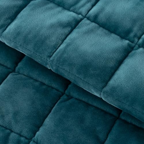 Berkshire Blanket Weighted Heating Pad - 12"x24" Electric Heat Wrap with 10 Heat Settings & Auto Shut Off - Soothing Heat Wrap for Back, Neck, Shoulders, Legs, Abdomen - Machine Washable & Portable - color: Zenith Teal, size: 12" x 24"