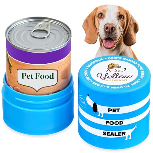 The Original Canned Dog Food Storage Container (2 Pack) Patent Pending Reusable Airtight Can Cover Pet Food Sealer - Keeps Dog Food Can Fresh in the Fridge, Eliminates Odor - color: Can - 2 pack