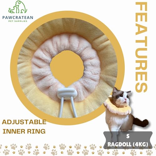 Adjustable Comfy Flower Style Elizabeth Collar for Cats Puppies Soft Recovery Cone Pet Protective Neck Collar (Yellow, Medium) - color: Yellow, size: Medium