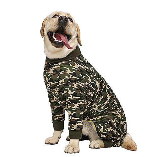Dog Surgery Recovery Suit Female Male for Dogs After Surgery Medium Large Dogs Onesie Dog Pajamas Pjs Clothes (Camo, 28 (Chest 26.77 in | Backlength 18.11)) - color: Camo, size: 28 (Chest 26.77 in | Backlength 18.11)