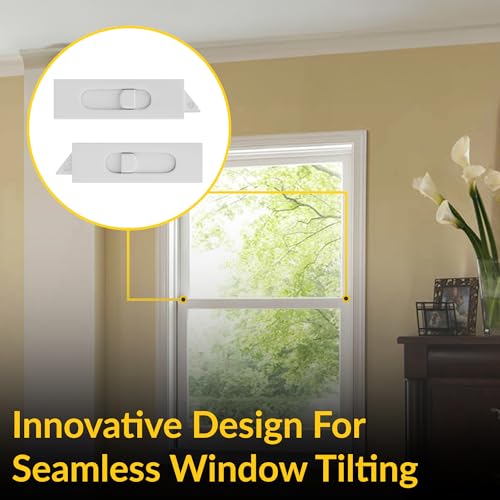 Brixwell Snap-in Tilt Latch Pair, Left and Right-Hand Set, Plastic, White Finish, 2-1/2" Body Length, 2-3/8" Back Cutout, 11/16" Body Width, 7/16" Latch Height, Replacement Window Sash Hardware - size: 2-1/2", style: Compact