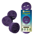 The Original Scrub Moji Scrubbing Sponge by Smilyeez (Set of 6) - Purple - Temperature-Responsive Polymer Foam, Stain and Odor Resistant, Ideal for Kitchen and Bathroom Cleaning - color: Purple 6-pack