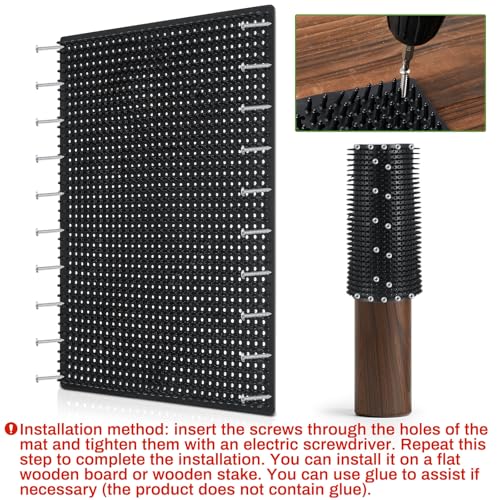 Teenyyou 4 Pack Horse Scratching Post Pads Livestock Scratching Brush 14.17" X11.8" Cow Goat Horse Scratcher Soft Itch Relief Pad for Fence Stall Post Barn Stable and Farm Animals Grooming