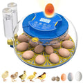 18 Egg Incubators for Hatching Eggs with Temperature Control, Egg Incubator with Automatic Egg Turning and Humidity Display, Built-in Egg Candler Incubator for Chicken Eggs, Duck, Goose & Quail
