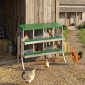 8 Holes Chicken Nesting Boxes, Nesting Boxes for Chickens, Easy to Clean and Install, Chicken Laying Box for Outdoor Chicken Coop Farm Yard, with Metal Legs, Green