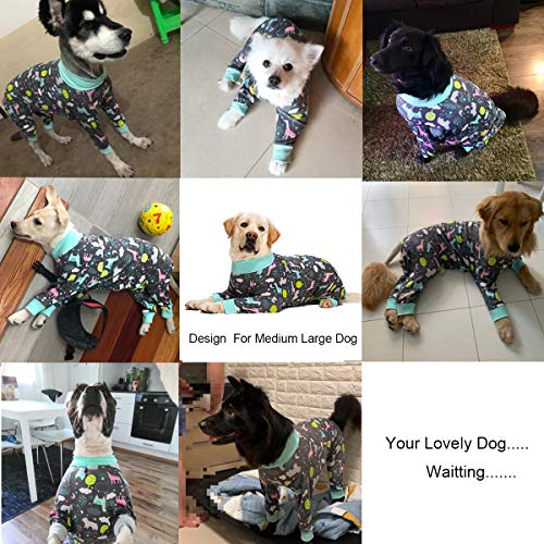 Dog Surgery Recovery Suit Female Male for Dogs After Surgery Medium Large Dogs Onesie Dog Pajamas Pjs Clothes (Dark Gray, 28 (Chest 26.77 in | Backlength 18.11)) - color: Dark gray, size: 28 (Chest 26.77 in | Backlength 18.11)