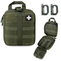 LIVANS 1000D First Aid Bag Empty, Medical Ifak Pouch for Emergency & EMT | Molle Compatible, Rip-Away & Quick-Release Design, Versatile for Tactical, Camping, Hiking and Travel - color: Army Green(7.1"l X 3.5"w X 8"h)