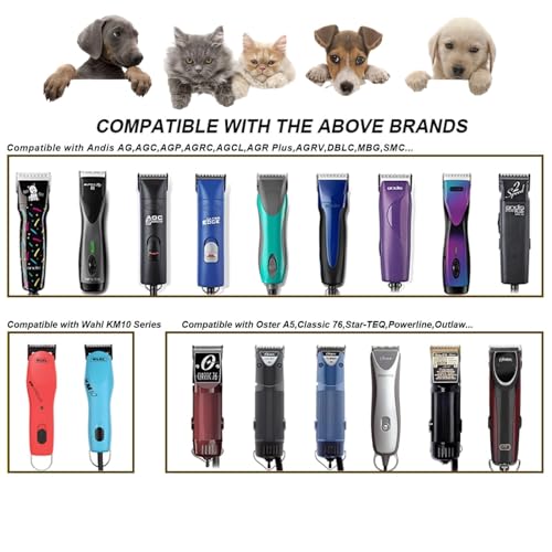 2PCS T84 Blade Dog Grooming Blades Compatible with Andis Dog Clipper | Dog Clipper Blades Compatible with Wahl KM-10 Series Clippers, Oster A5,Size-T-84 3/32-Inch Cut Length - color: 2pc #T84
