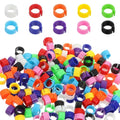 ElevateTech 300PCS 8mm Coturnix Quail Leg Bands Chicken Identification Band Bands Chicken Leg Band Rings Clip-On Round Tags Poultry IdentificationBand