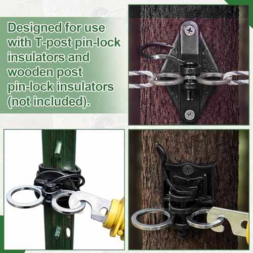 25 Pcs T-Post Electric Fence Gate Hook Heavy Duty Eyelet,Sliver - color: Silver