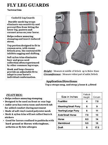 Cashel Crusader Horse Leg Guard Fly Boots 3, Grey, Mini Pony, (CASC-LG3) - color: Grey, size: Mini Pony