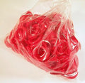 50 Pack Spiral ID Chicken Poultry Leg Bands (Size 14, Red)