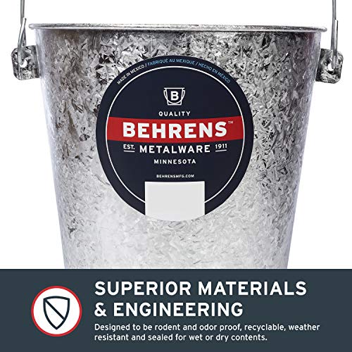 Behrens Hot-Dipped Galvanized Steel Utility Pail, 22-Quart - size: 22-Quart, style: Hot Dipped