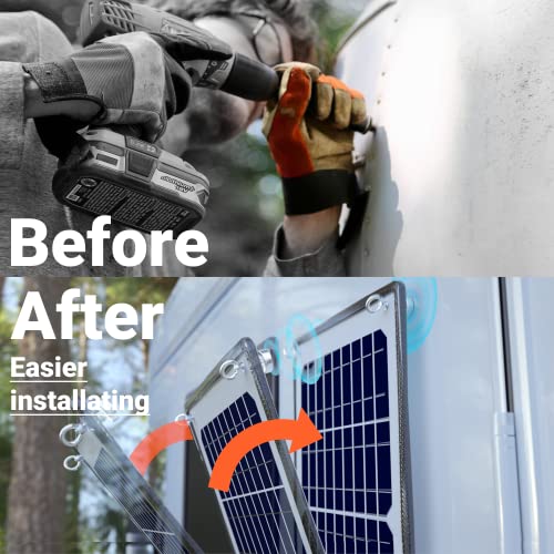 POWOXI 10W Magneti Solar Battery Charger 12V Trickle Charger Maintainer | Strong Magnetic Mount | Easy Installation | Battery Protection System | Waterproof Design | Durable Tempered Glass Panel - size: Magnetic-10W