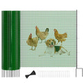SUNYRISY Plastic Dog Fence Garden Mesh Fence Roll 40in x 82ft | Outdoor Temporary Fencing with Metal Stakes, Chicken Fencing Netting Animal Barrier for Backyard Poultry Pet, Green Grid - color: Green Grid