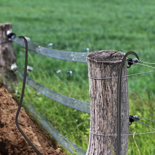 Kanayu Electric Fence Wire Double Insulated,Black,100 Ft, 14 Guage | Underground Fence Wire, Hard Core Cable, Spooled on Plastic Reel - size: 100 Ft, 14 Guage