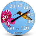 Headwind Consumer Products EZREAD Hanging Dial Thermometer - Weather Thermometers for Indoor and Outdoor Use, Large 12.5 Inch Diameter, Easy-to-Read Numbers, Hummingbird - color: Hummingbird