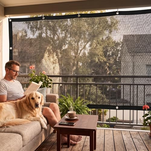 ColourTree 50% Black Shade Cloth, 8FT x 10FT Mesh Tarp, UV Resistant Netting with Upgrade Grommets for Plant Cover, Greenhouse, Chicken Coop, Barn, Kennel, Garden (We Make Custom Size)