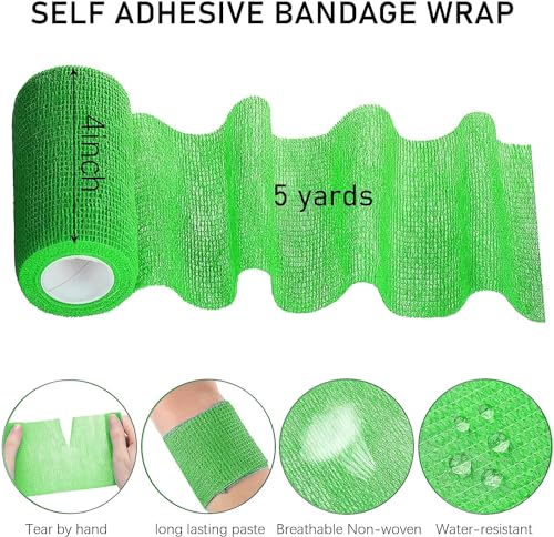40 Pack Self Adhesive Bandage Wrap,4" X 5 Yards Elastic Cohesive Bandage | Breathable Athletic Tape Vet Wrap Stretch Adhesive Tape for Wrist Ankle Swelling Sprains(Multicolored)