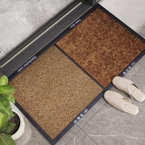 Disinfection Floor Pad Mat Sanitizing Floor Mat Multifunction Entrance Mat Footbath Rug Shoe Home Hotel (60x90cm Brown) - color: 60x90cm Brown