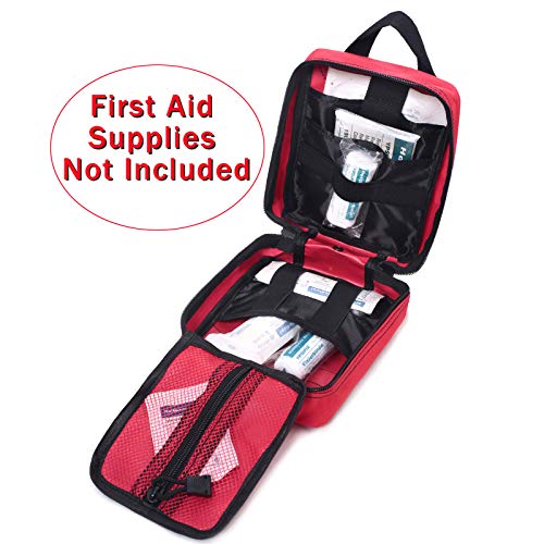 Molle Pouch, Sturdy 600D Nylon Tactical Medical Pouch,Rip-Away EMT First Aid Pouch (Bag Only) - color: red1