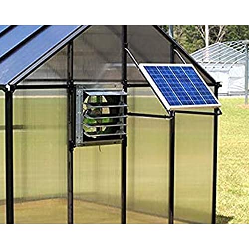Amtrak Solar 80 Watt 12-Inch Exhaust Fan – Made in USA – Gable Mount, Galvanized Steel, Waterproof – Quiet Solar Ventilator for Attic, Garage, Chicken Coop, Greenhouse, RV – Fan Only