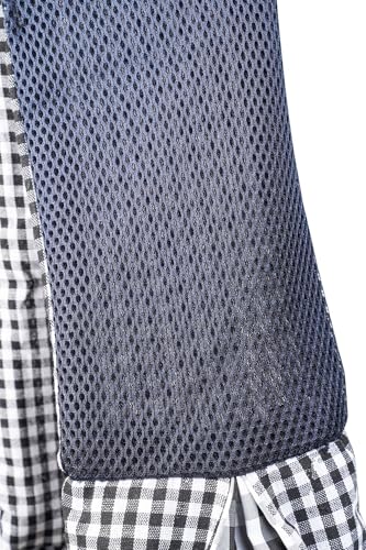 CYBERNOVA Small Pet Dog Cat Sling Carrier for 3-15lbs, with Pocket,Hand-Free Pet Bag Dog Cat Puppy Carry Bag for Travel and Walking Outdoor (Black and White Grid) - color: Black and White Grid