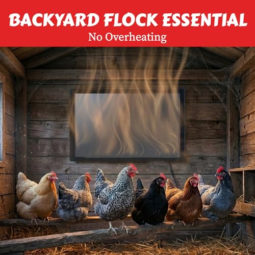 My Favorite Chicken Radiant Chicken Coop Heater – 100-Watt Flat Panel Heater for Chickens, Energy-Efficient Chicken Coop Heater for Winter, Safe Radiant Heat Panel