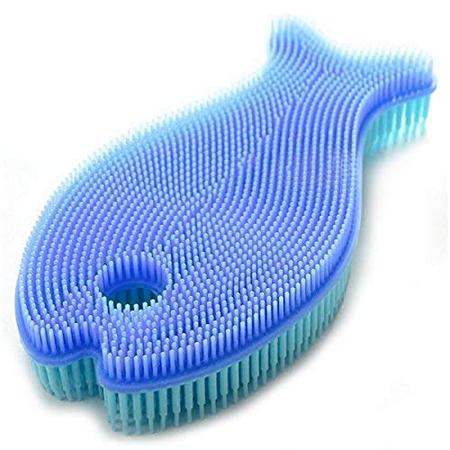 Norpro Fish Silicone Dish Brush - color: Blue (Fish)