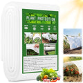 10 x 50 Ft White Shade Cloth for Garden, 1.2 oz/yd² Thick Non-Woven Cover | Light Refraction Sun Shade Cloth Cover for Protecting Outdoor Plants Vegetables Rows from Direct Sunlight - size: 10x50 Ft