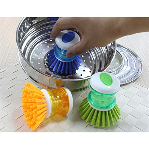 2PCS Hydraulic Plastic washing brush pot multicolor kitchen gadgets Wash Tool Pan Dish Bowl Palm Brush Scrubber Cleaning