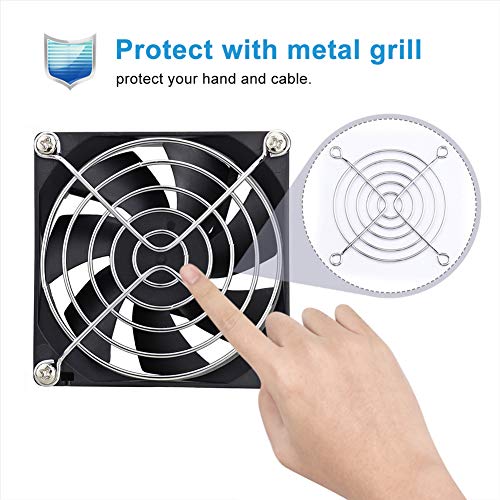 Wathai 2pcs 80mm x 25mm USB Small Computer Fan 5V for DIY Cooling | 2 IN 1 80MM USB Fan for Computer Laptop Router DVR Xbox Cooling - size: 80x25mm (5V)