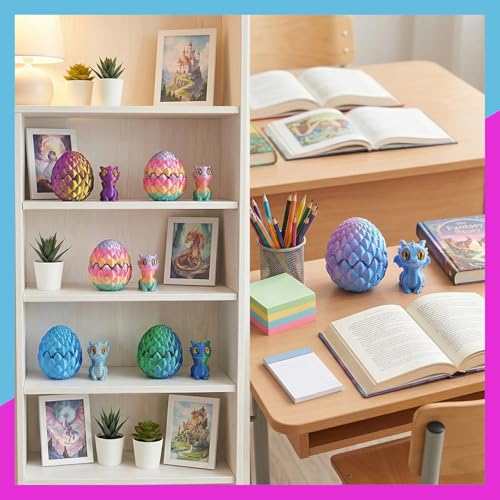 Mini 3D Printed Toys Dragon Eggs, Prefilled Easter Dragon Eggs with Dragon Inside, 3D Printed Fidget Toys for Stress Relief, Easter Basket Stuffers & Surprise Gifts for Boys and Girls (15 Pack) - color: Easter
