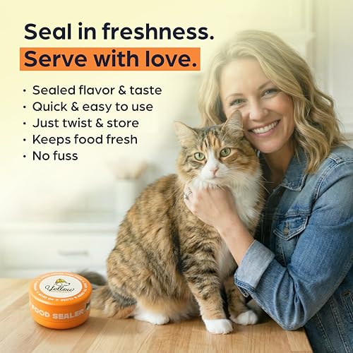 Canned Cat Food Storage Container Patent Pending Reusable Airtight Can Cover Pet Food Sealer - Keeps Cat Food Container Sealed and Fresh in the Fridge, Eliminates Odor (1 pack)