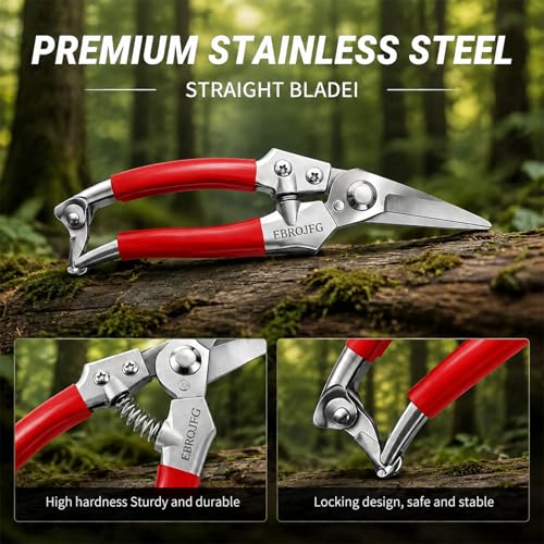 Goat Hoof Trimmers, Sheep Shears, Goat Hoof Trimmer Kit, Pruning Shears Horse Grooming Supplies Hoof Accessories – Versatile Hoof Wire and Pipe Cutting Tool for Pruning Plants as Pruning Shears - color: red